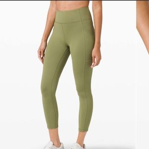 🍋Size 2🍋LULULEMON🍋 Invigorate High-Rise Tight 25" Bronze Green